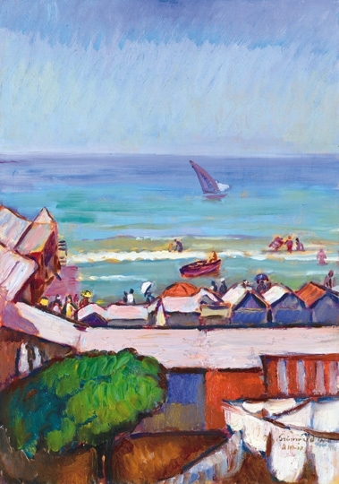Iványi Grünwald Béla (1867-1940) Seaside at Alassio
