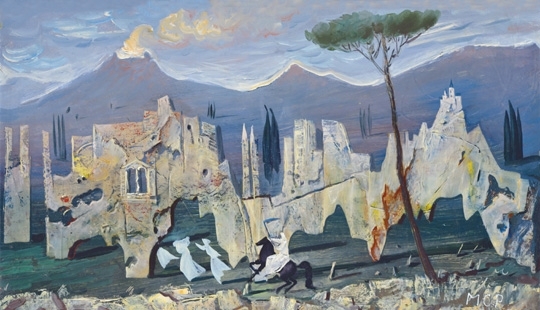 Molnár C. Pál (1894-1981) Alarm in Pompeii