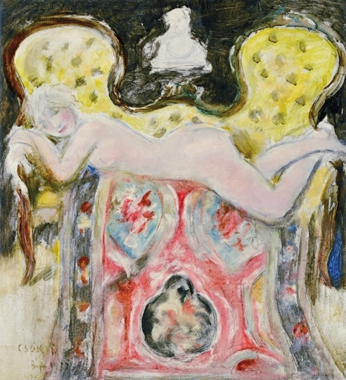 Csók István (1865-1961) Lying nude, 1917