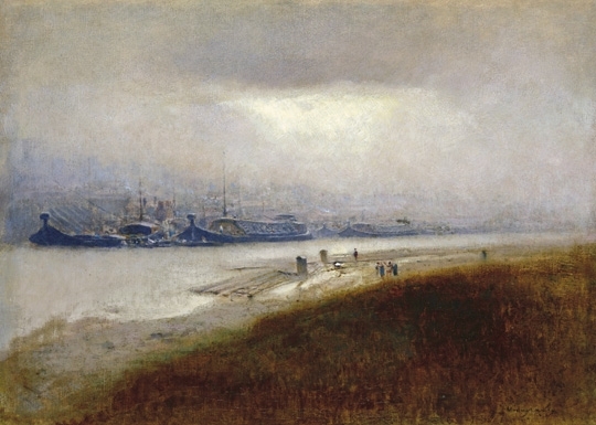 Mednyánszky László (1852-1919) Barges, around 1900