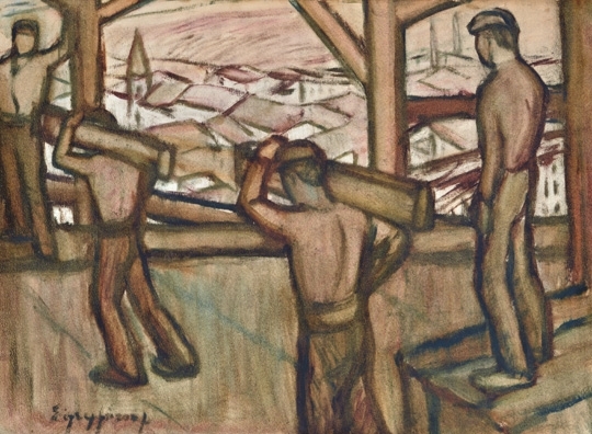 Egry József (1883-1951) Carpenters (Workers), 1911
