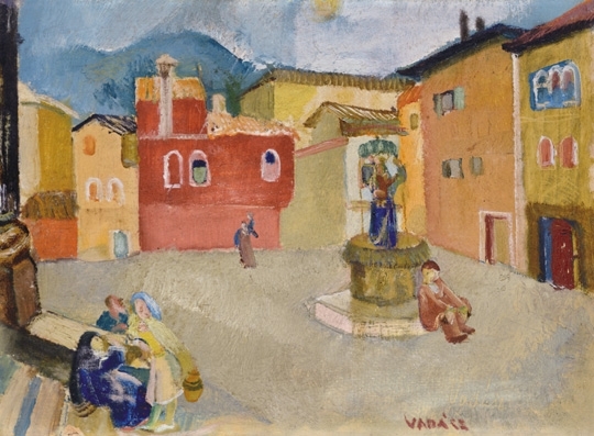 Vadász Endre (1901-1944) Main-square of a small-town