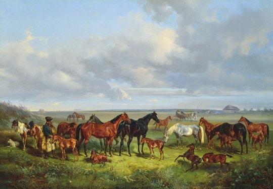 Keleti Gusztáv (1834-1902) Prairie, 1885