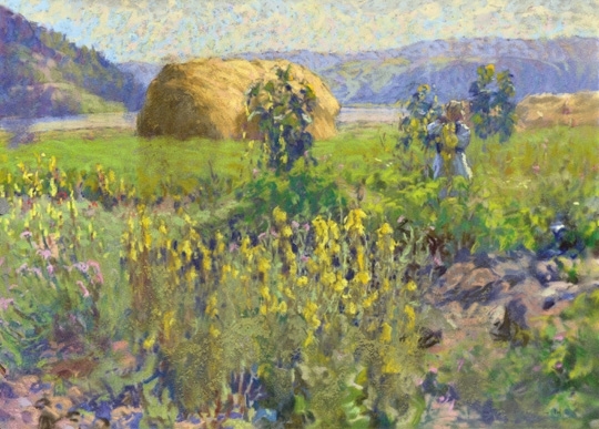 Poll Hugó (1867-1931) Flowery meadow