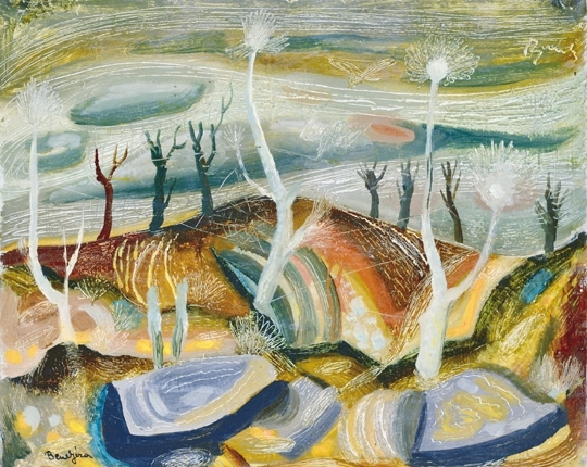 Bene Géza (1900-1960) Trees and birds, 1958