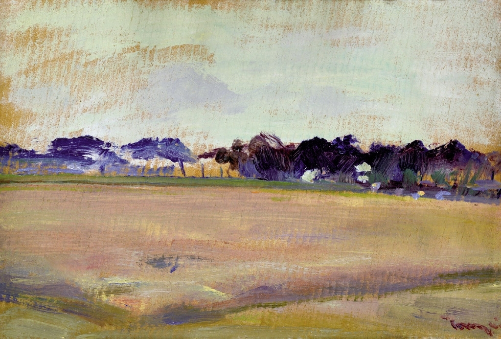 Tornyai János (1869-1936) Desert, On the reverse: Landscape