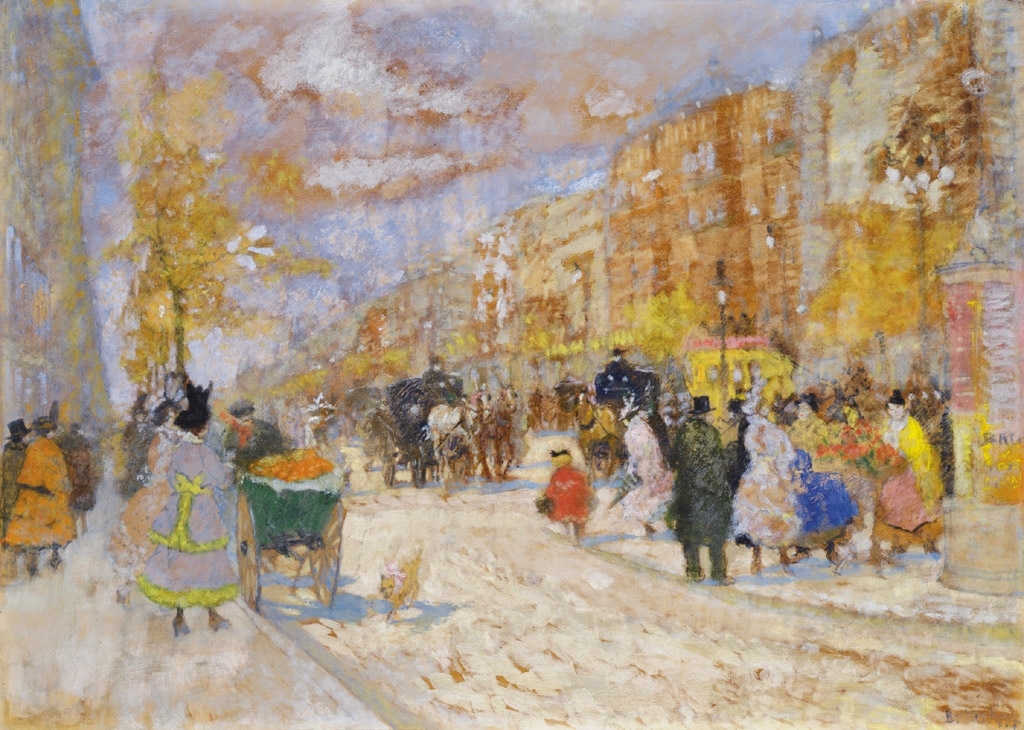 Berkes Antal (1874-1938) Crowd in the city