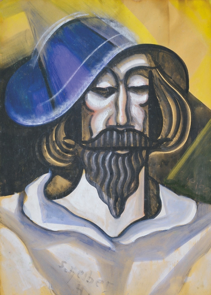 Scheiber Hugó (1873-1950) Man wearing a hat
