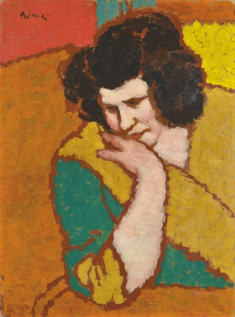 Rippl-Rónai József (1861-1927) Lazarine lays her head on her hand, 1912