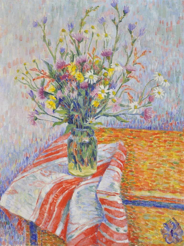 Czimra Gyula (1901-1966) Van Gogh styled still-life, 1938