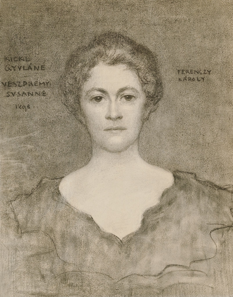 Ferenczy Károly (1862-1917) Rickl Gyuláné, Veszprémy Susanne arcképe, 1898