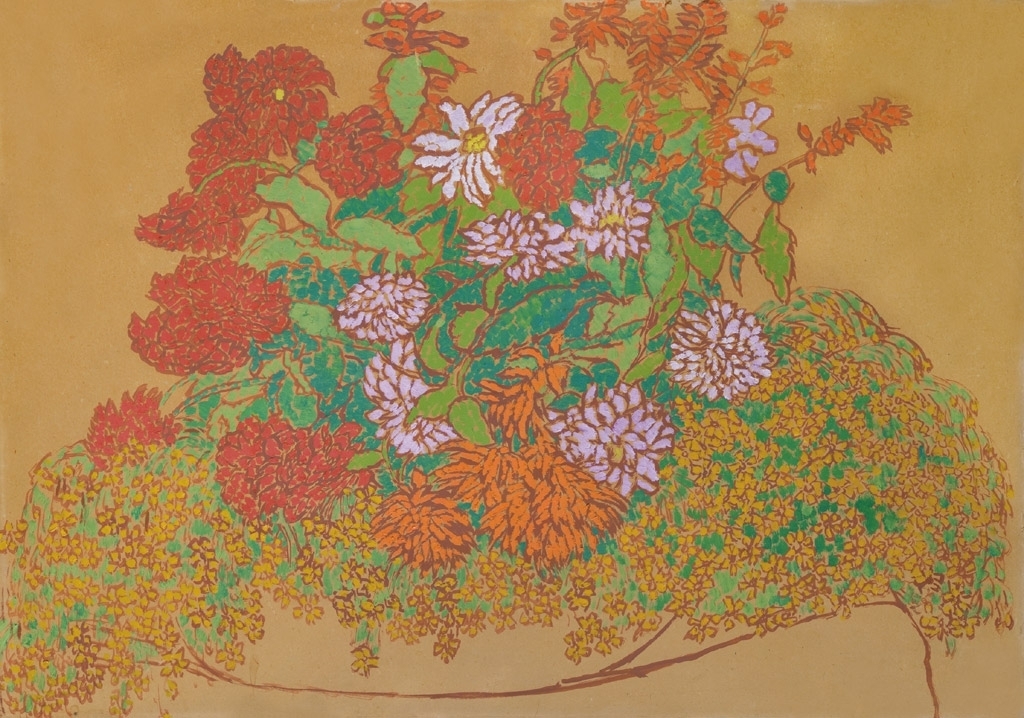 Rippl-Rónai József (1861-1927) Spate of sytlized flowers, 1914