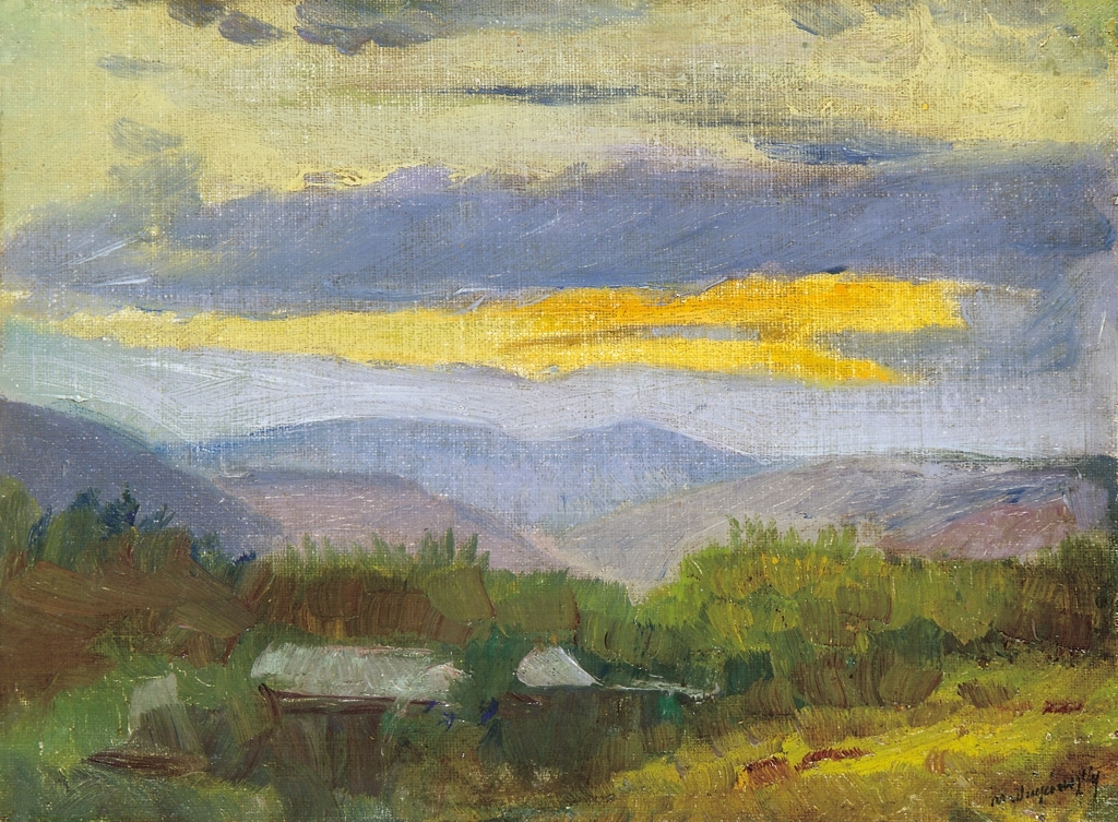 Mednyánszky László (1852-1919) Landscape at down (Ótátrafüred)