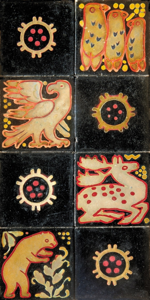 Zsolnay Decor tiles (8 pieces), Zsolnay, 1911