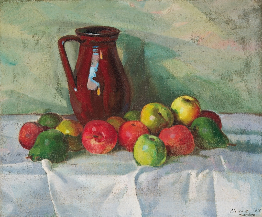 Mund Hugó (1892-1962) Still life on the table, 1918