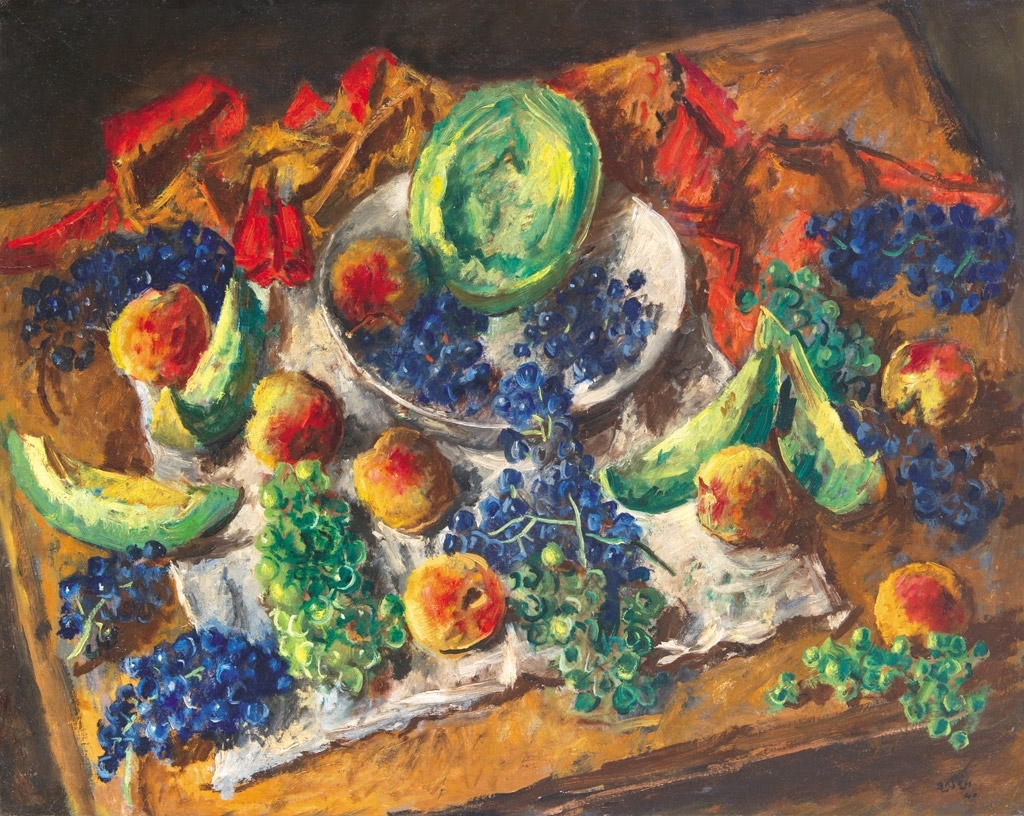 Basch Andor (1885-1944) Still life with grapes, 1940