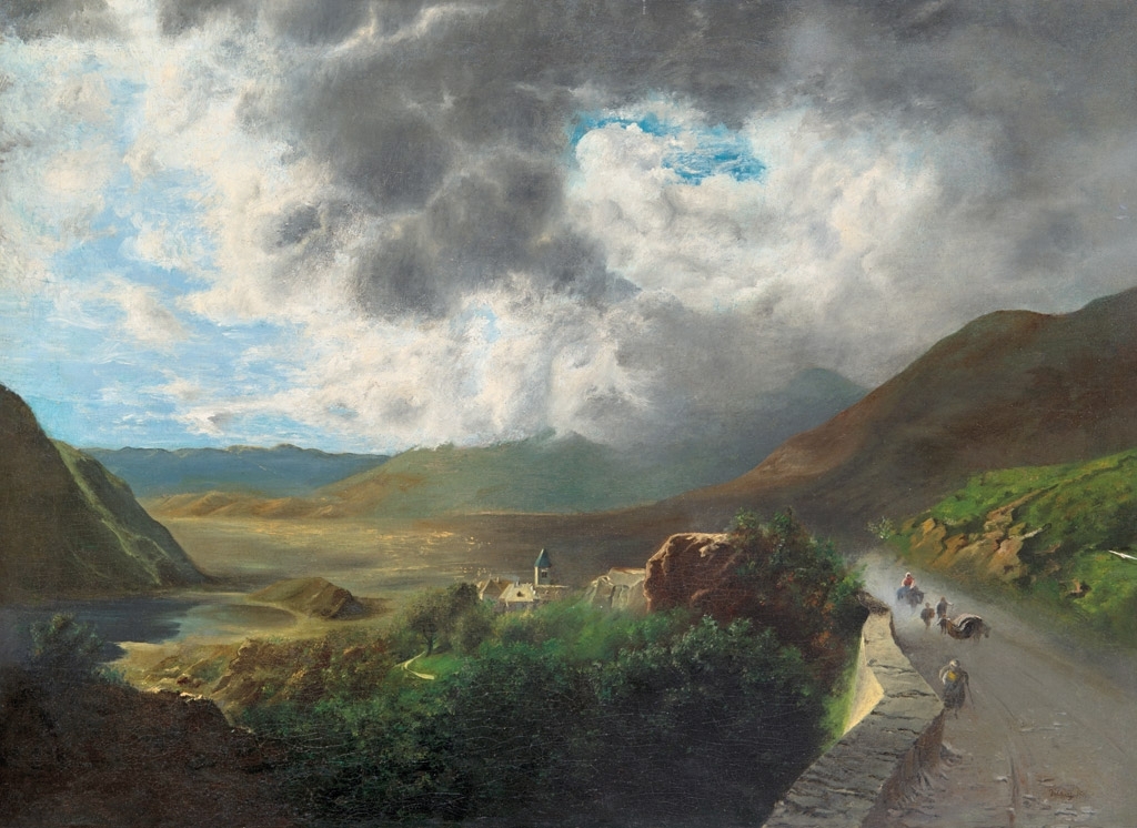 Telepy Károly (1828-1906) Gloomy landscape