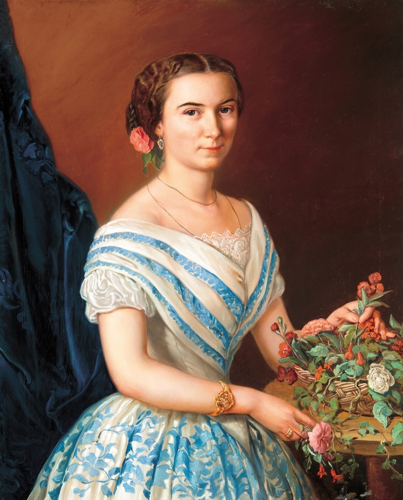 Orlai Petrich Soma (1822-1880) Portrait of Mrs. Dobosy Lajos (Kaszap Amália), 1855