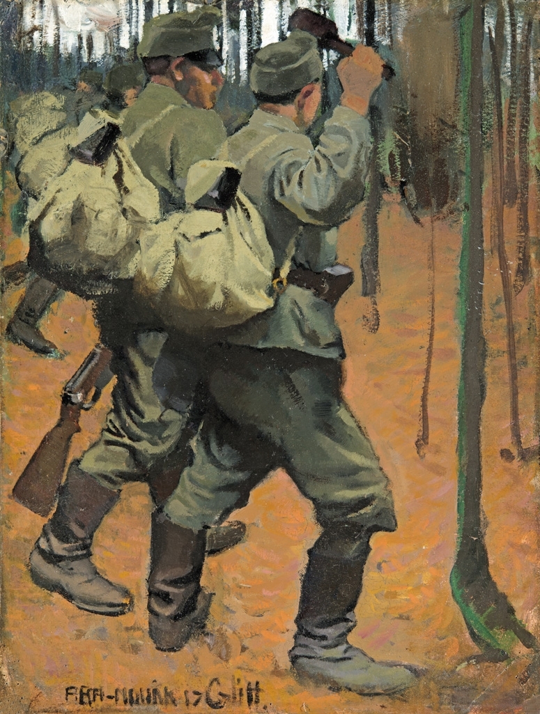 Aba-Novák Vilmos (1894-1941) Soldiers in the Forest, 1917