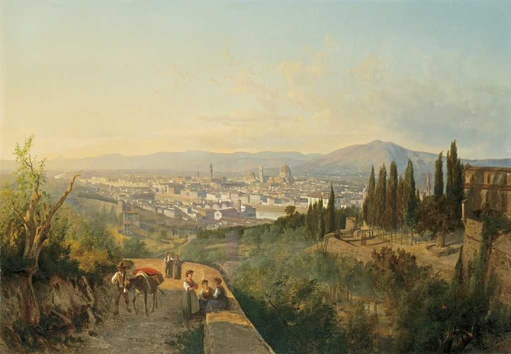 Markó András (1824-1895) View of Florence, 1874