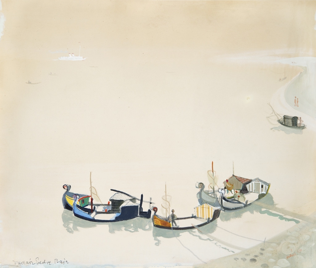 Vadász Endre (1901-1944) Barges on the Danube, 1940
