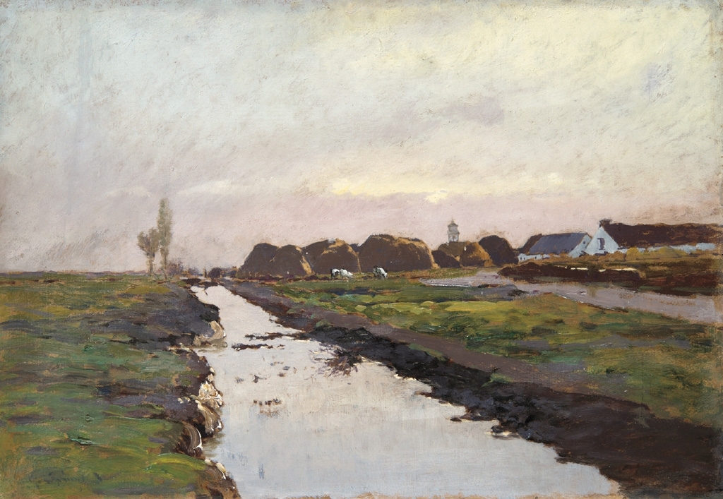 K. Spányi Béla (1852-1914) Csatorna partján