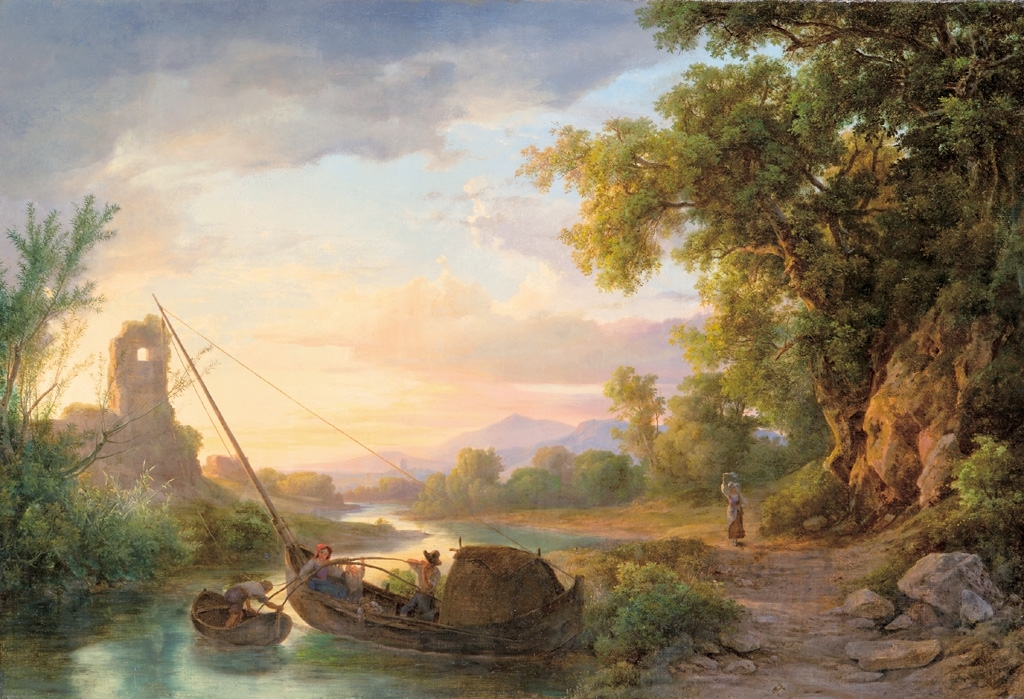 Markó Károly, Ifj. (1822 - 1891) Fishing at Dawn