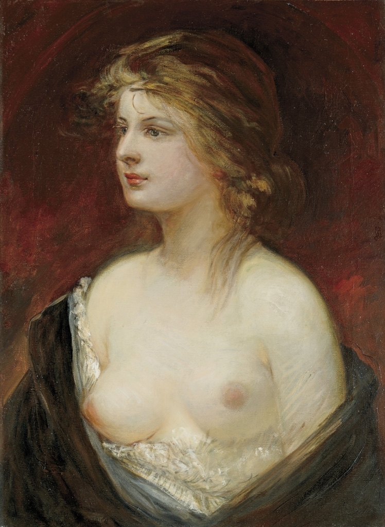 Lotz Károly (1833-1904) Kornélia in an untied dress, 1890s