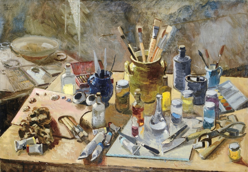 Biai Föglein István (1905-1974) Still Life with Paints