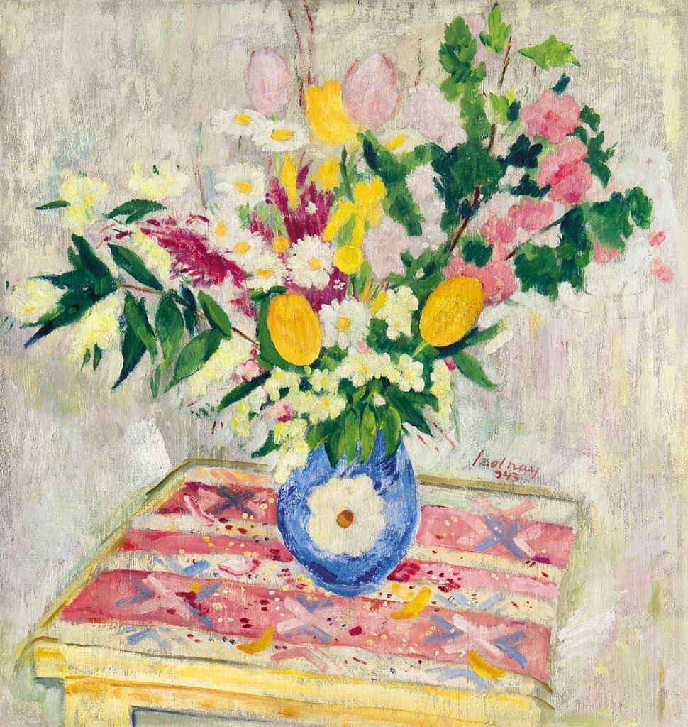 Szolnay Sándor (1893-1950) Tulipános virágcsendélet, 1943
