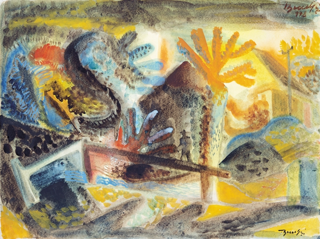 Bene Géza (1900-1960) Landscape, 1948