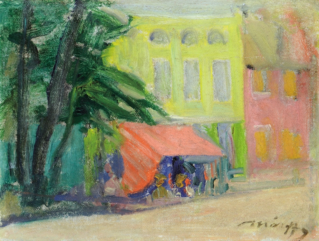 Márffy Ödön (1878-1959) Colorful houses, c. 1906