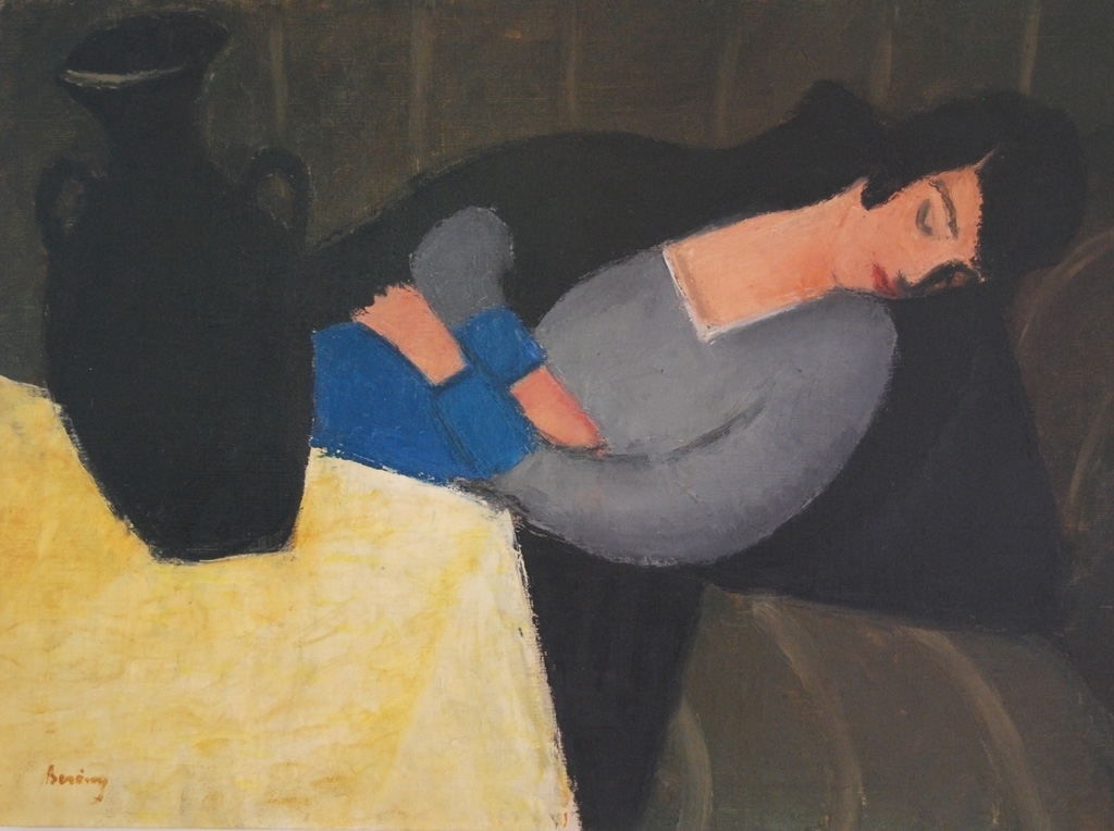 Berény Róbert (1887-1953) Sleeping woman with a black vase (Woman asleep), 1927-1928