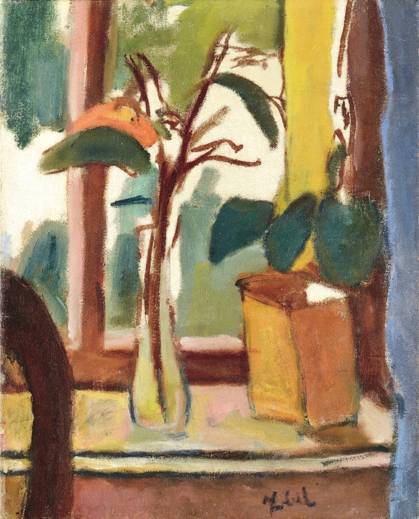 Czóbel Béla (1883-1976) Csendélet az ablak előtt, 1910-es évek