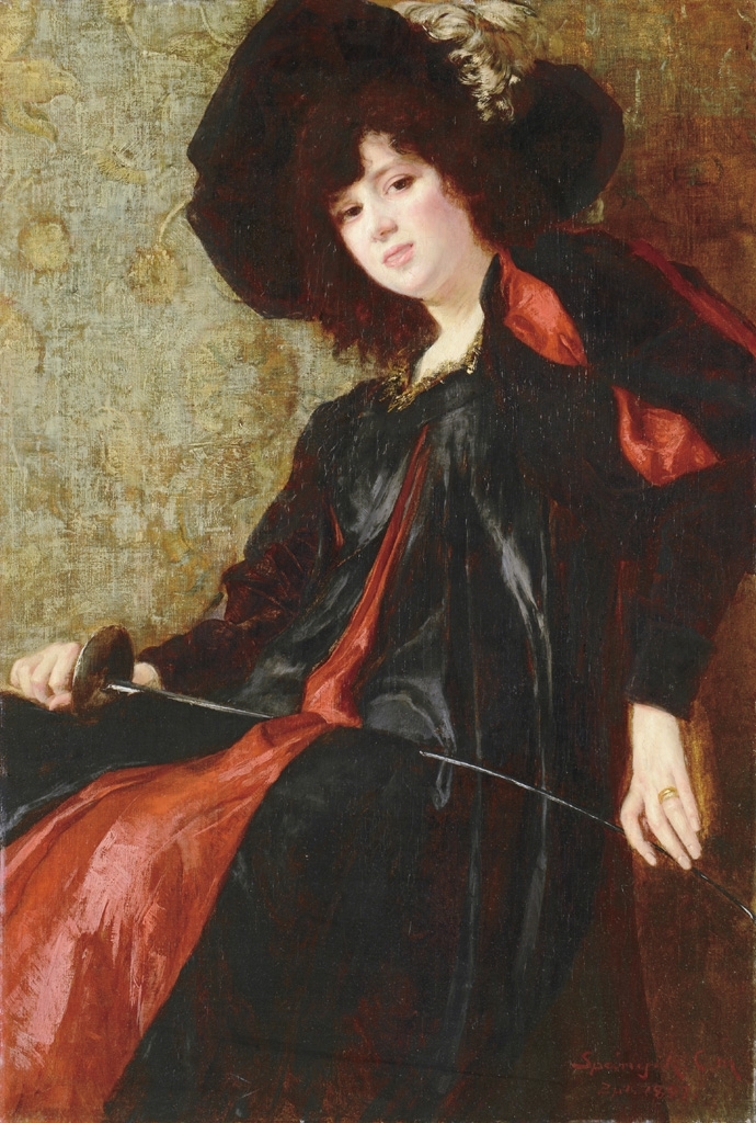 Spányik Kornél (1858-1943) Female portrait, 1897