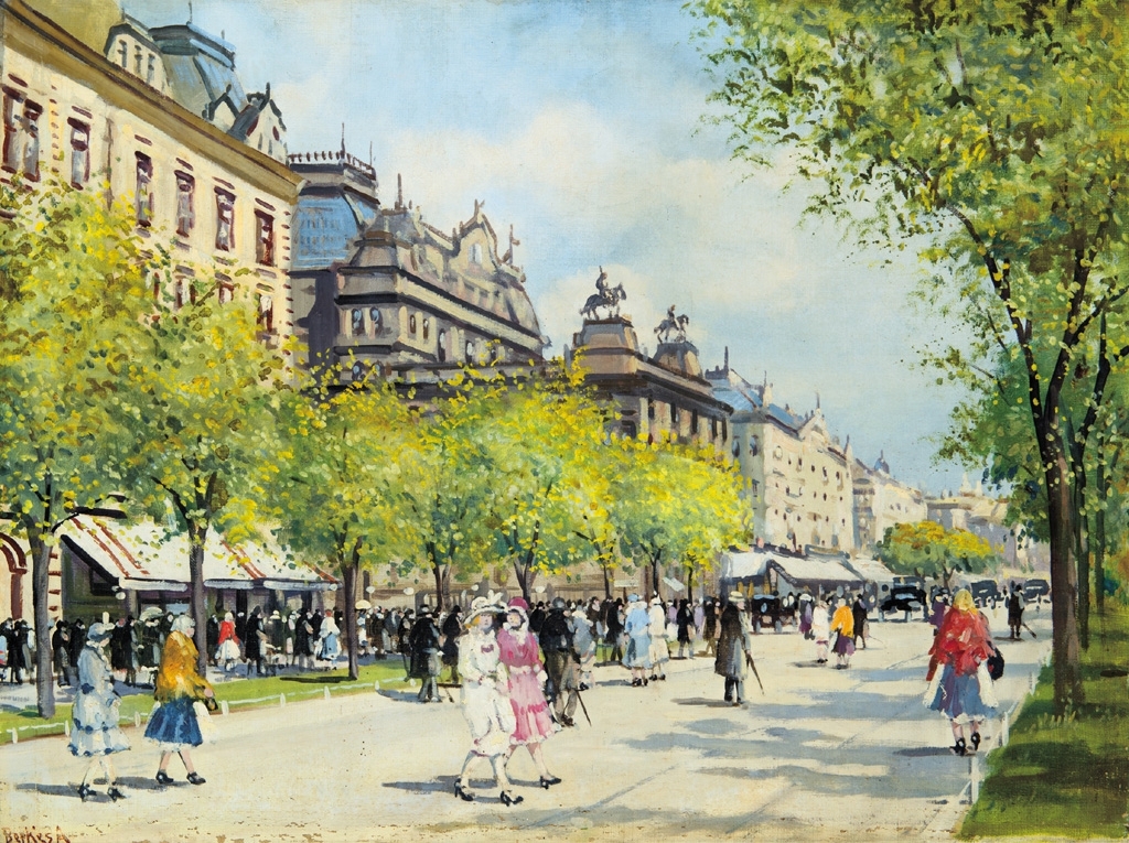 Berkes Antal (1874-1938) Street