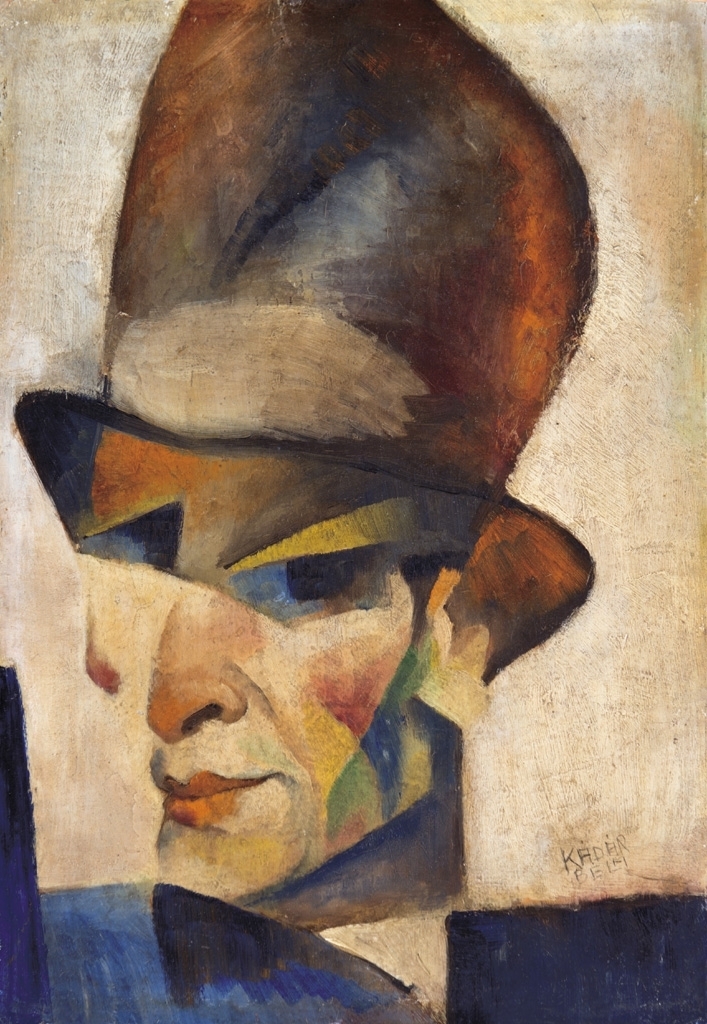 Kádár Béla (1877-1956) Self-Portrait with a Hat, c. 1921