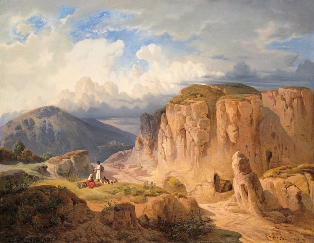 Brechler Adalbert 1826-1890 Sziklás völgyben, 1850