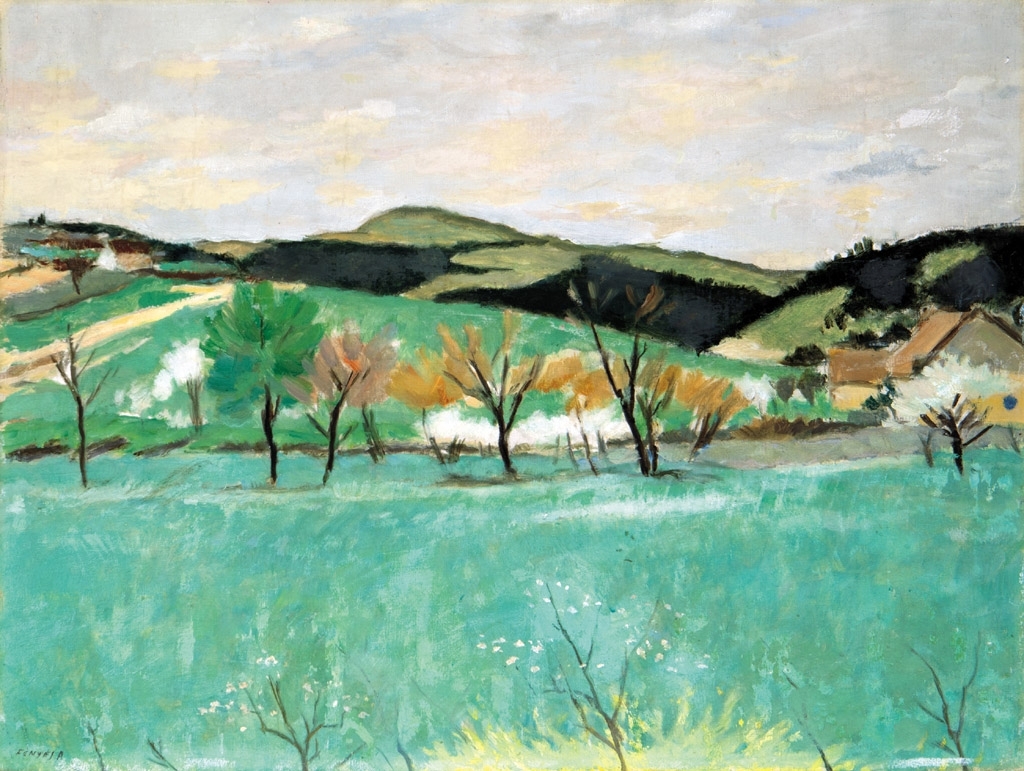 Fényes Adolf (1867-1945) Field in Spring