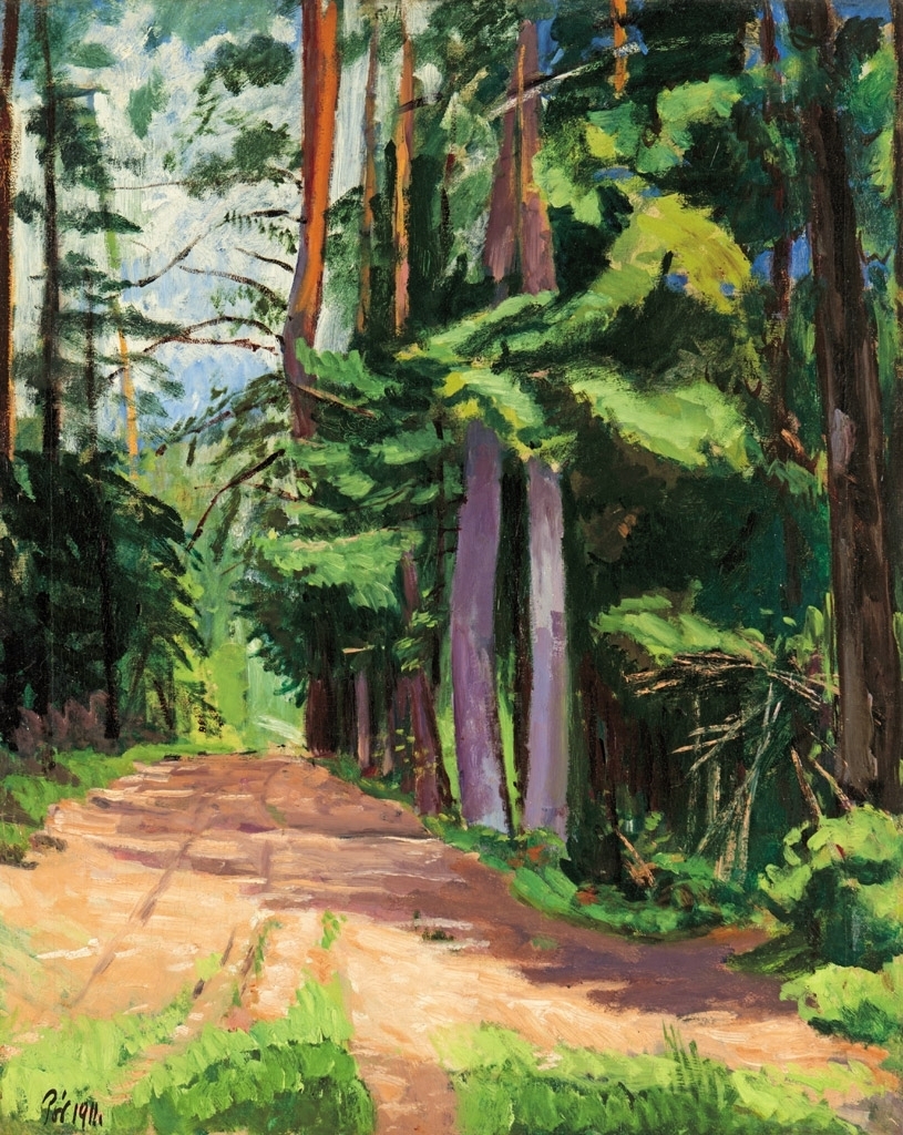 Pór Bertalan (1880-1964) Forest path, 1911
