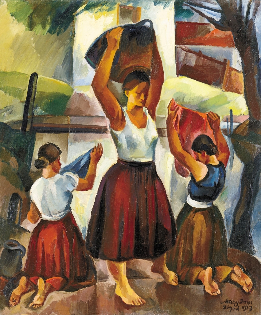 Nagy Imre (Zsögödi) (1893-1976) Lányok a folyónál (Mosónők), 1929