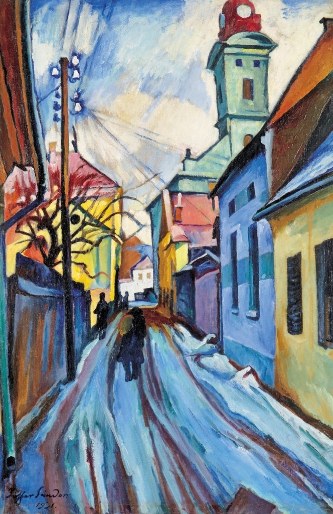 Ziffer Sándor (1880-1962) Alley in Baia Mare, 1931