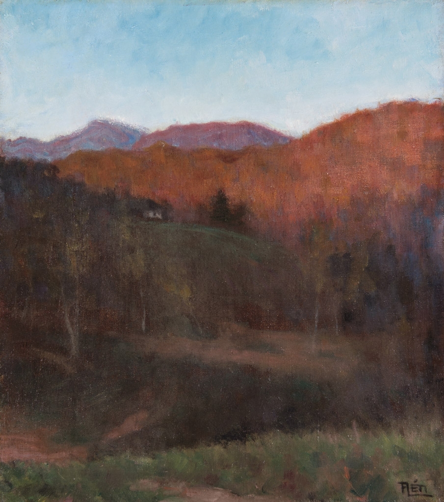 Réti István (1872-1945) View of a mountainside
