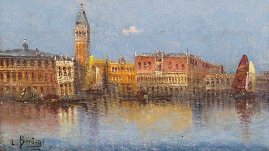Kaufmann, Karl (1843-1901) View of Venice with Doge's Palace