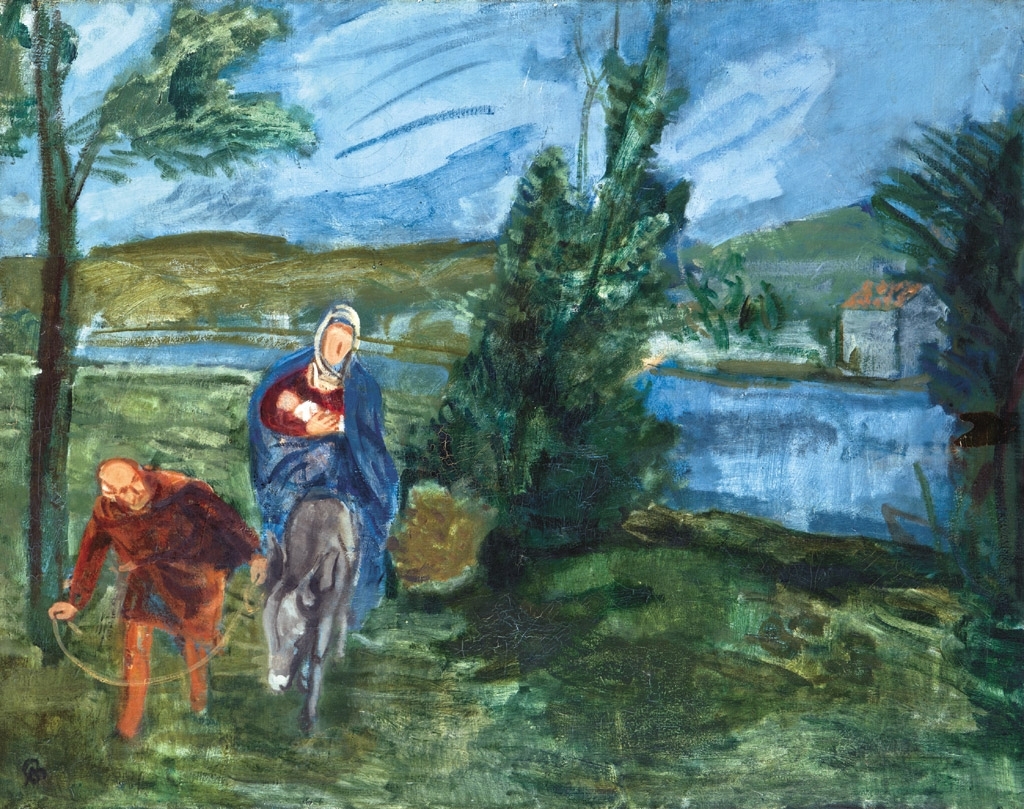 Bernáth Aurél (1895-1982) Flight into Egypt (Variation of Tintoretto, Holy Family), 1933