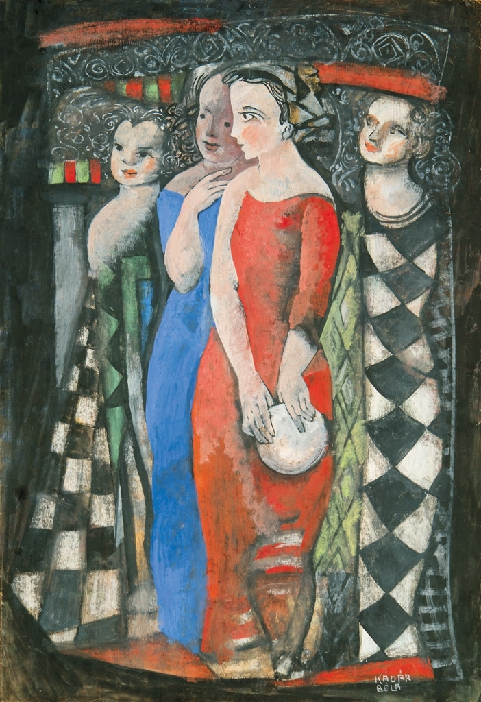 Kádár Béla (1877-1956) Four women, 1940s