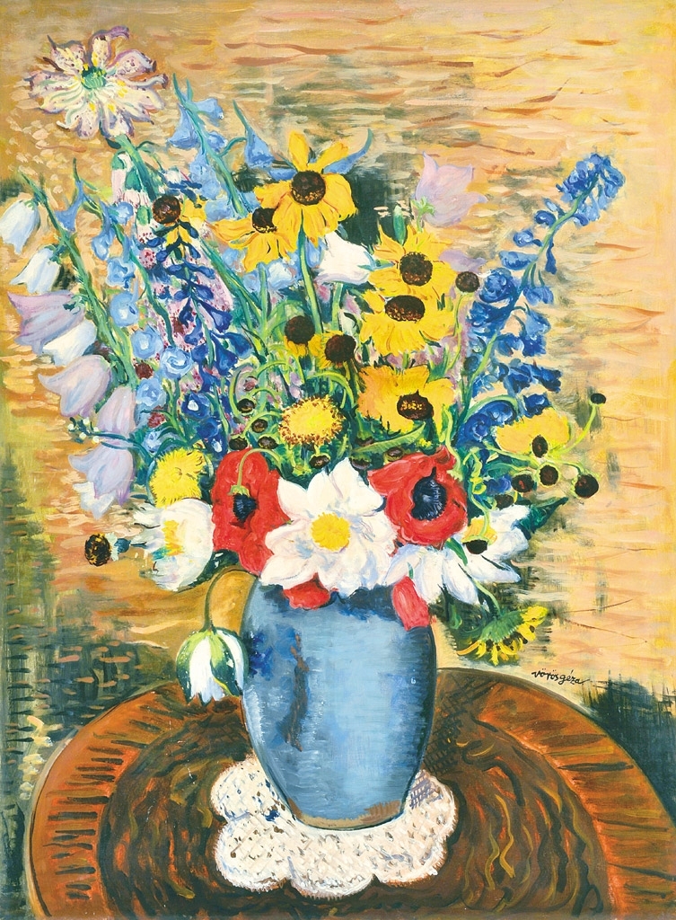 Vörös Géza (1897-1957) Bouquet of Spring flowers
