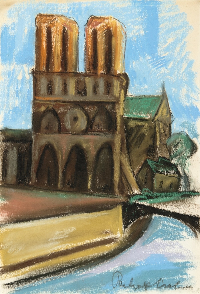 Perlrott-Csaba Vilmos (1880-1955) Notre Dame in Paris
