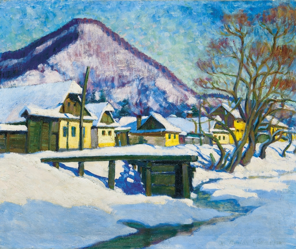 Kádár Géza (1878-1952) Winter in Baia Mare, 1928