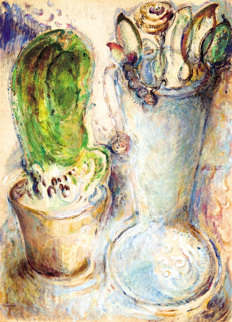 Tóth Menyhért (1904-1980) Still life with a cactus